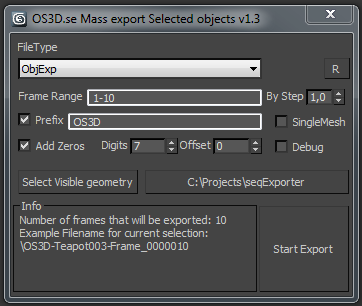 Mass exporting of selected objects 3dsmax | ScriptSpot