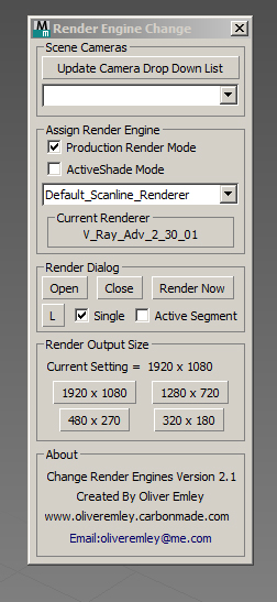 Change Render Enging ScreenshotV2.1