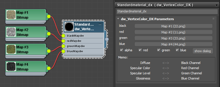real-time vertexcolor blending in viewport
